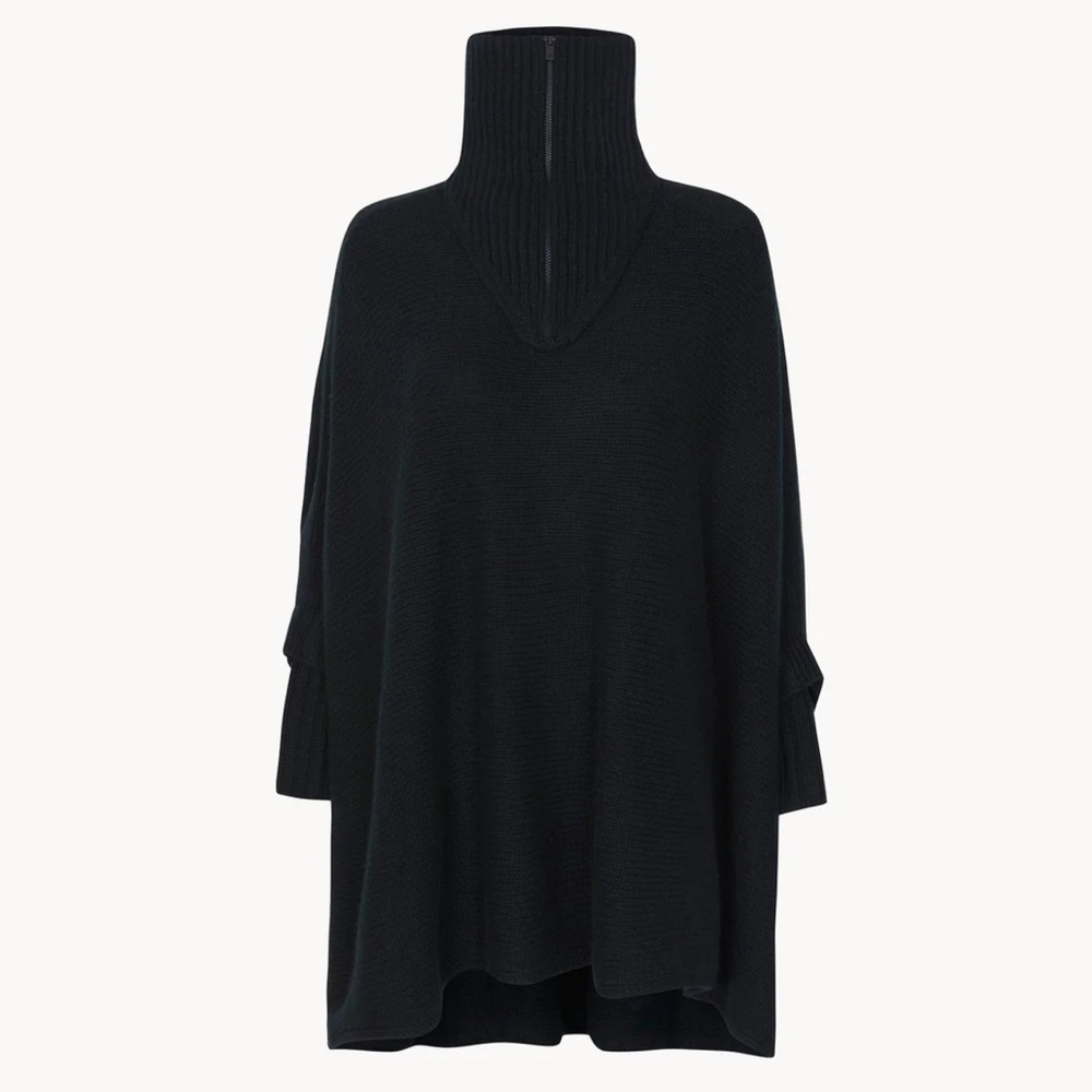Kujten PONCHO CASEY
Women Cashmere Trucker Neck Poncho, 10-threads - Picture 4 of 10